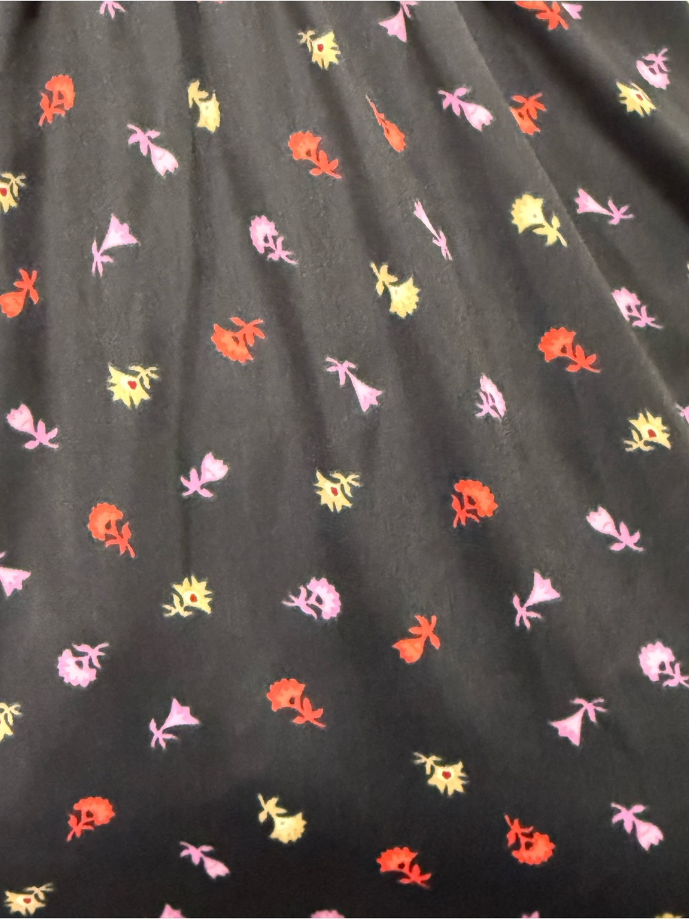 Ann Taylor Black Halter Dress Top with Multicolor Floral Print - Picture 3 of 9
